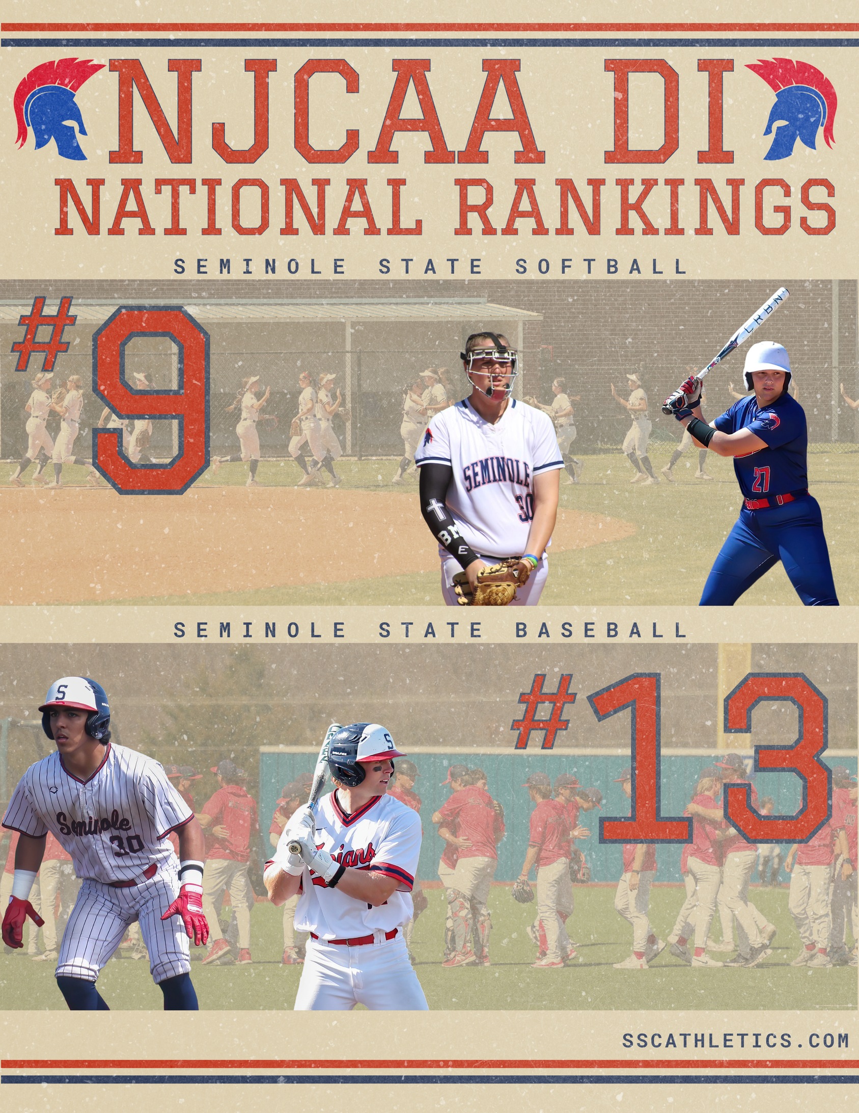 SSC Softball and Baseball Programs Recognized in National Rankings