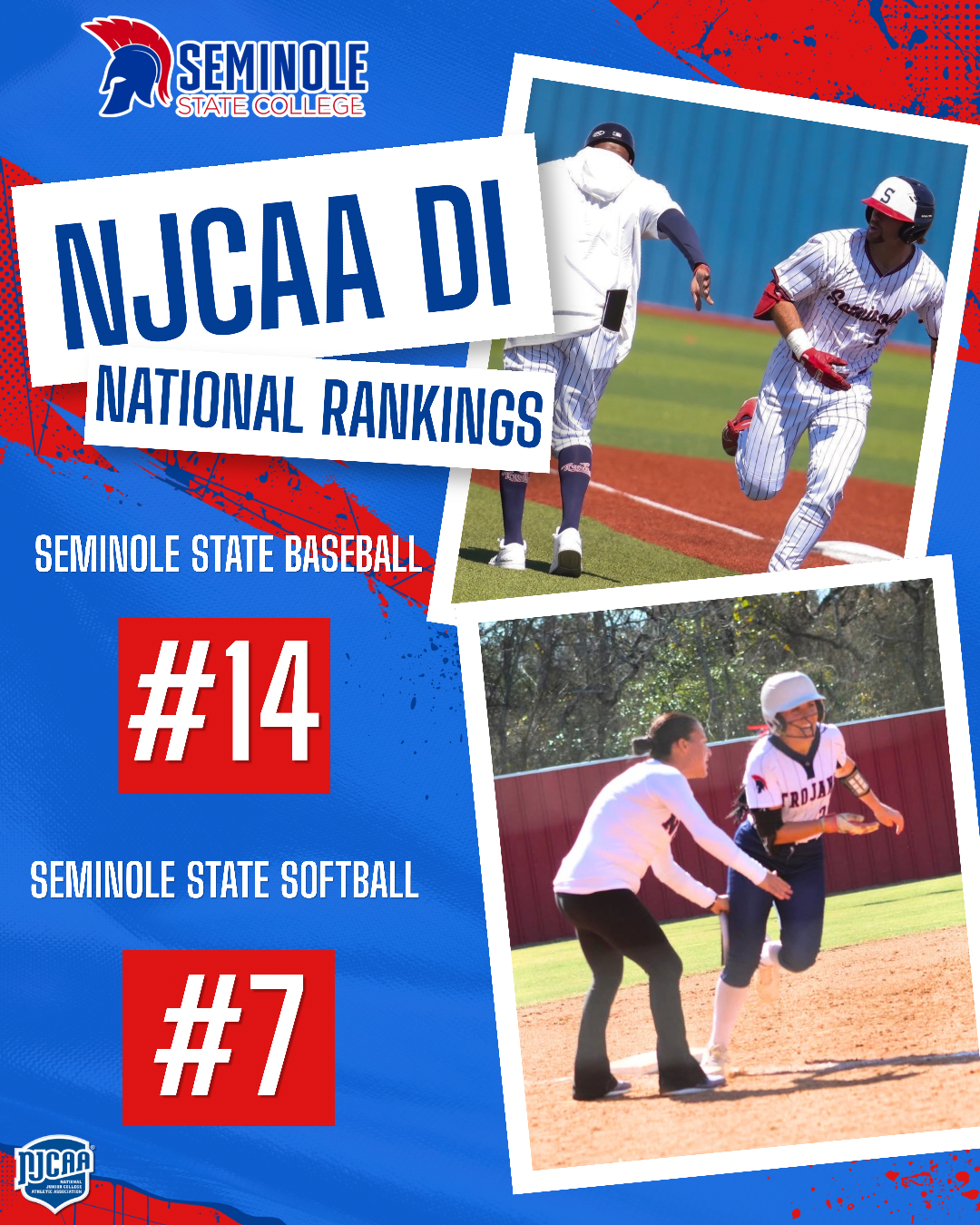 Softball and Baseball Recognized in NJCAA DI National Rankings