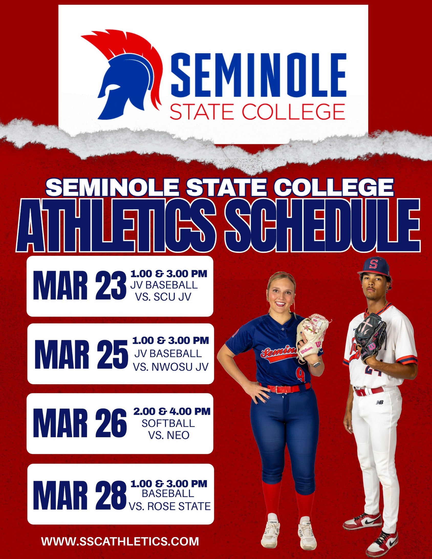 Home Baseball and Softball games this week